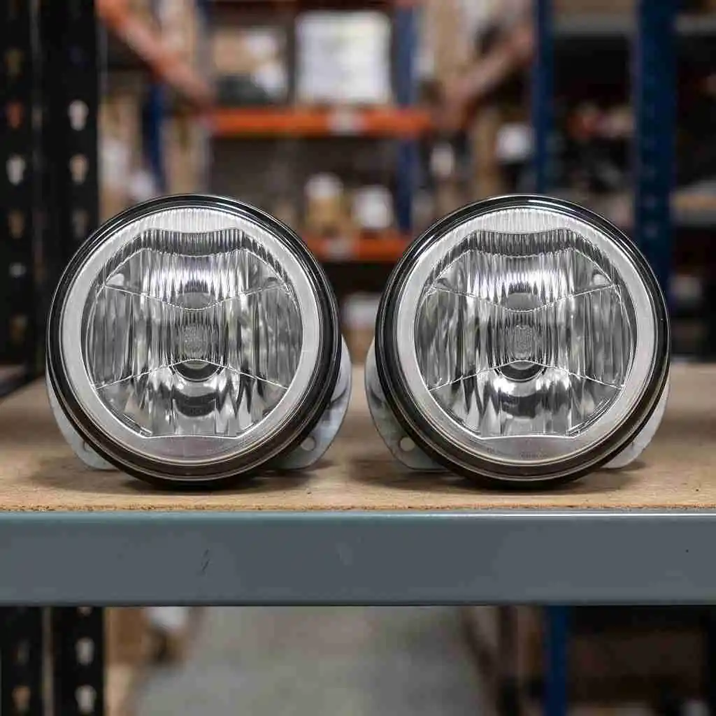 Mercedes-Benz SL-Class Fog Light for Sale | R129 Fog Light Pair, Clear Ribbed Glass - Image 3