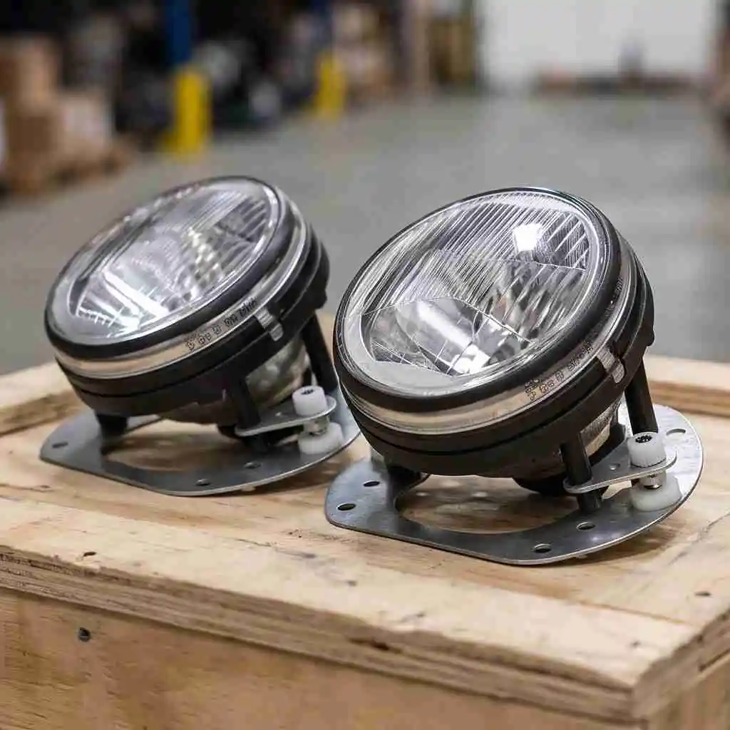 Mercedes-Benz SL-Class Fog Light for Sale | R129 Fog Light Pair, Clear Ribbed Glass - Image 4