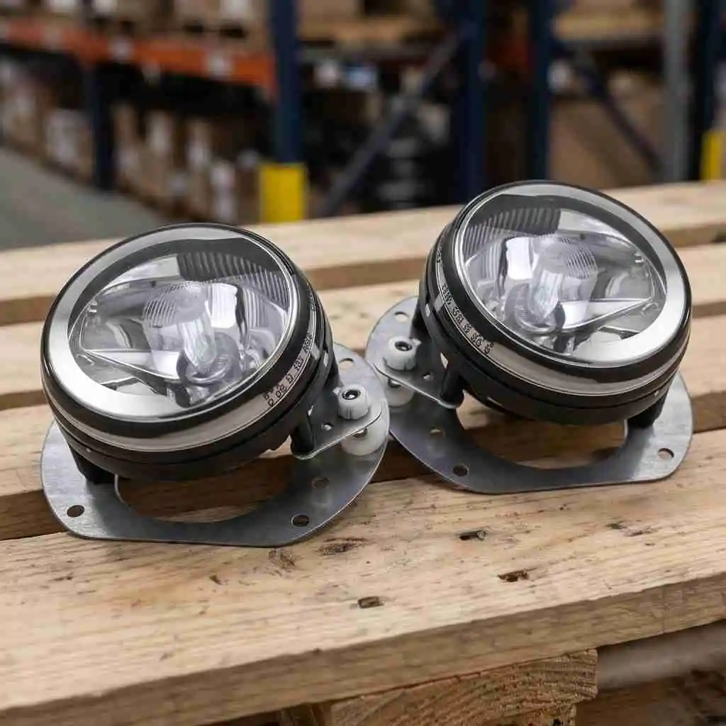 Mercedes-Benz SL-Class Fog Light for Sale | R129 Fog Light Pair, Clear Ribbed Glass - Image 1