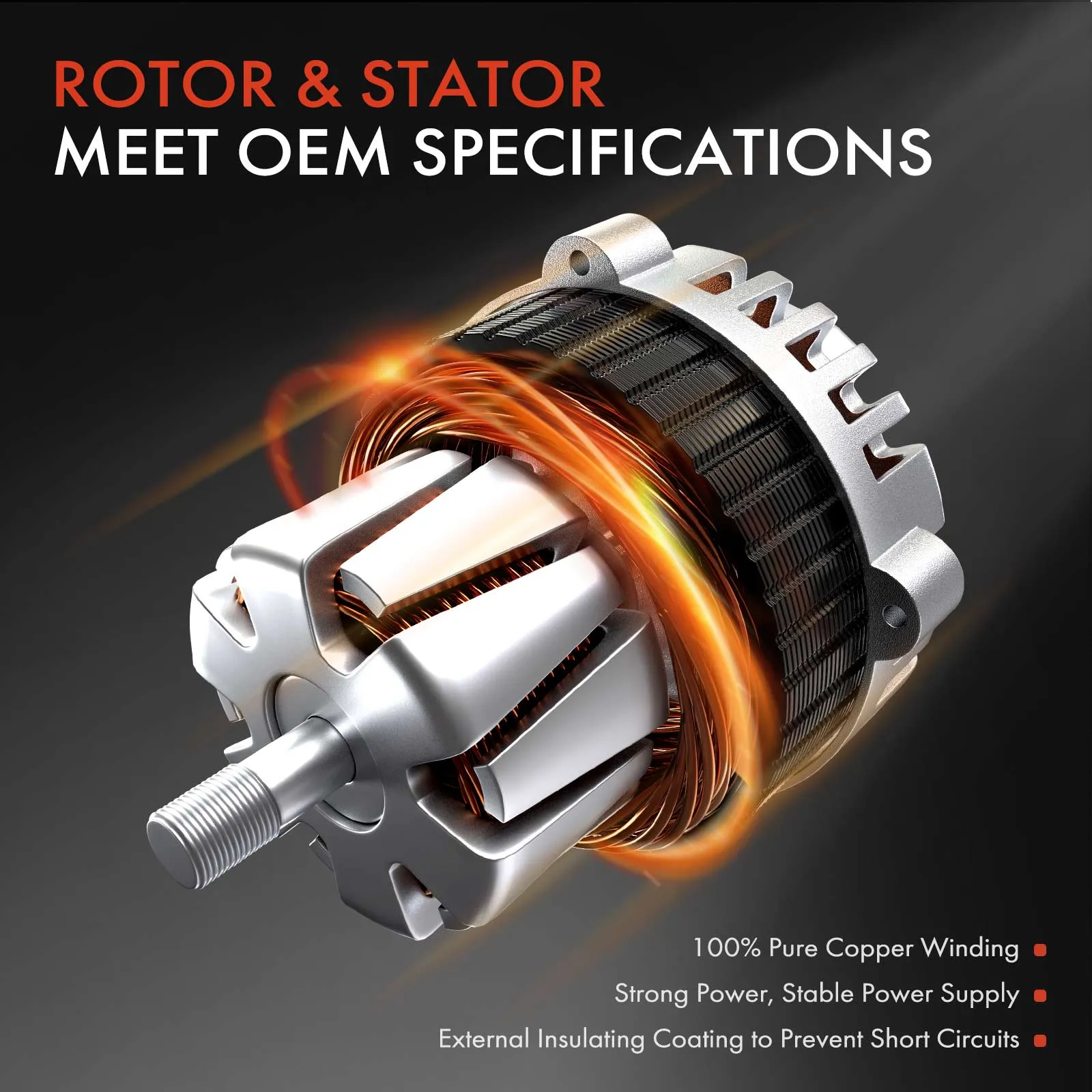 Alternator 110A 12V For 2015 Honda Accord for Sale | Belt-driven alternator with integrated voltage regulator - Image 2