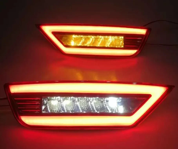Ford EcoSport Smoked LED Reflectors | Aftermarket Rear Bumper Reflectors with Smoked Lens and LED - Image 1