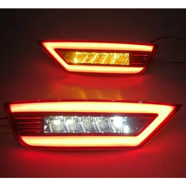 Ford EcoSport Smoked LED Reflectors | Aftermarket Rear Bumper Reflectors with Smoked Lens and LED - Image 2