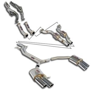 2013 Audi S4 Exhaust | Dual Outlet Cat-Back System for 3.0T Supercharged